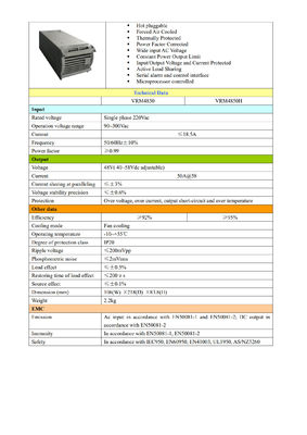 Sistema de alimentación de corriente continua montado en bastidor 30A - 600A Sistemas de alimentación de corriente continua de telecomunicaciones